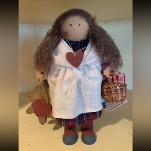 Farmhouse Lizzie High Doll Sally Bowman with her Doll